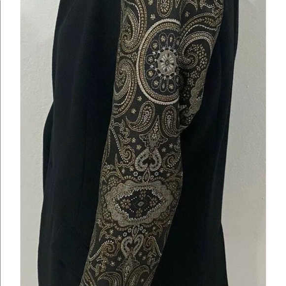 LAVEER Blazer women jackets Size 4 color blk & gold . 90% Wool 10% Nylon - Picture 7 of 17